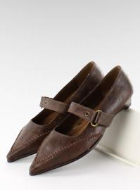 2206-1 bombas marrons com fivela marrom 1