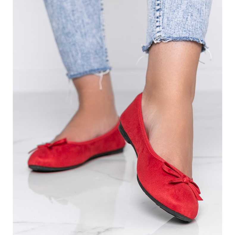 Bailarinas vermelhas com arco Angelina vermelho 2