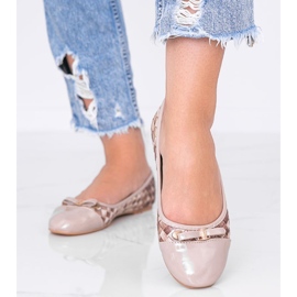 Bailarinas bege com padrão trançado da Broadway 2