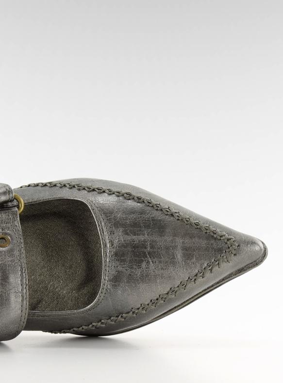 Bombas de aço com fivela 2206-1 marrom cinza 2