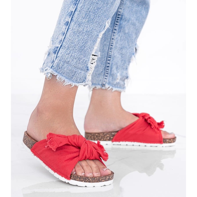 Sandálias vermelhas com sola de cortiça Martenn vermelho 1