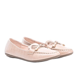 Mocassins bege com motivo de pele de crocodilo Miriam 2 Mocassins bege com motivo de pele de crocodilo Miriam 2