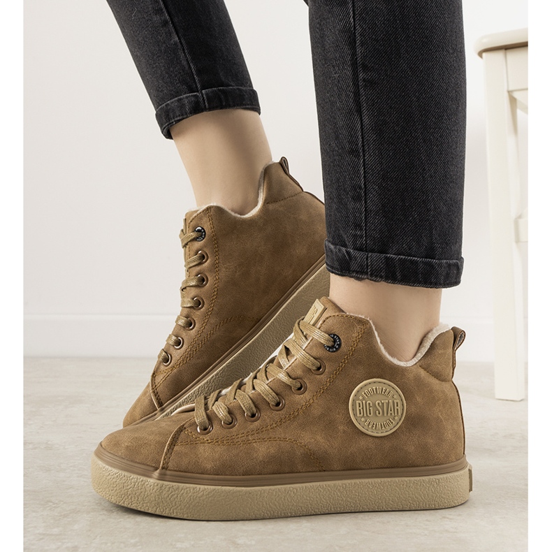 Tênis feminino Giulia com isolamento marrom Big Star 1