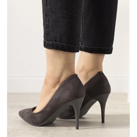 Gray sapatos no calcanhar de Eliana cinza 1