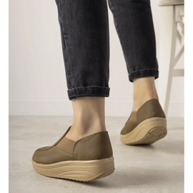 Sapatos marrons com sola alta da Spike marrom 1