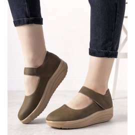 Sapatos marrons com sola grossa Lumen marrom 1