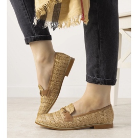 Mocassins de camelo com fivela Leone marrom 1