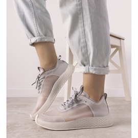 Tênis esportivos transparentes cinza Alicante 2