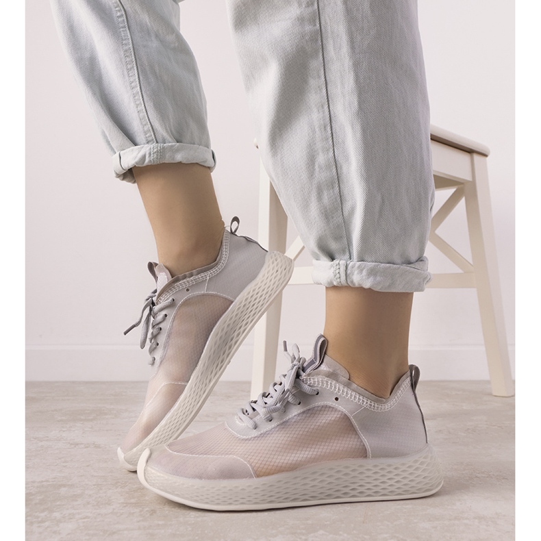 Tênis esportivos transparentes cinza Alicante 2