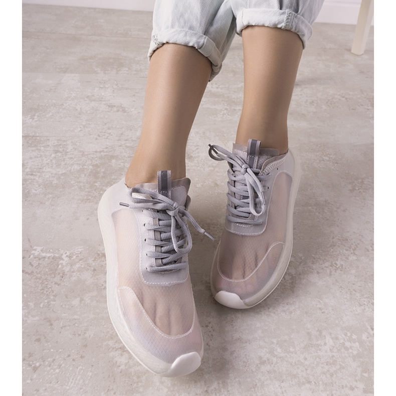 Tênis esportivos transparentes cinza Alicante 1