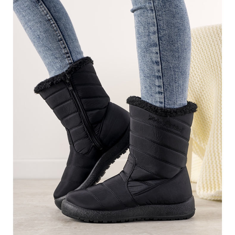 Botas de neve femininas negras da Mirage preto 1
