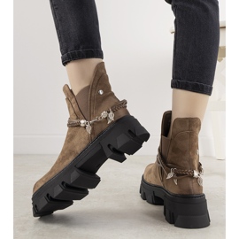 Botas marrons com pulseira Fearless castanho 1