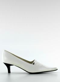 Sapatos elegantes H120-3 branco marrom 1