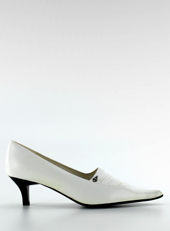 Sapatos elegantes H120-3 branco castanho 1