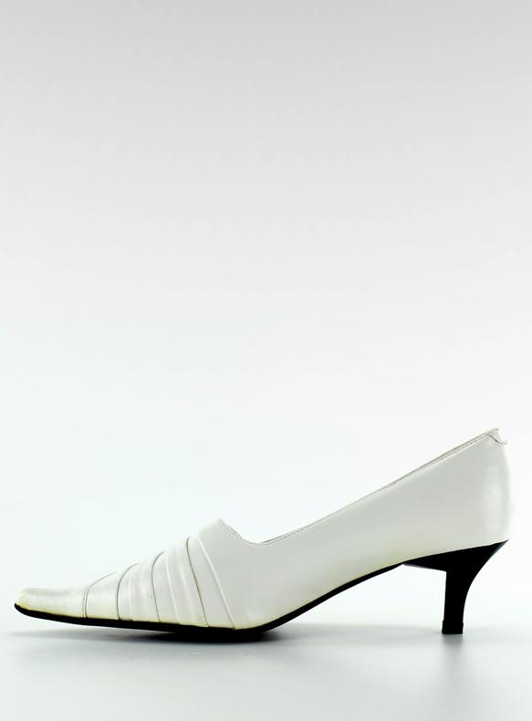 Sapatos elegantes H120-3 branco marrom 2
