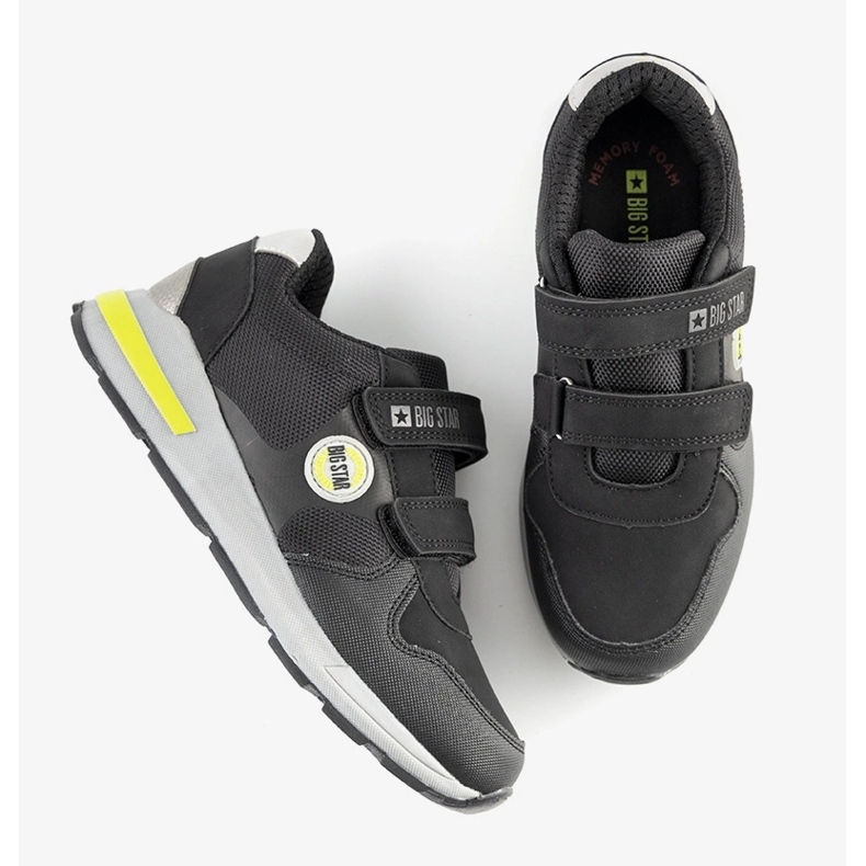 Tênis esportivos infantis Big Star Black Astrid preto 1