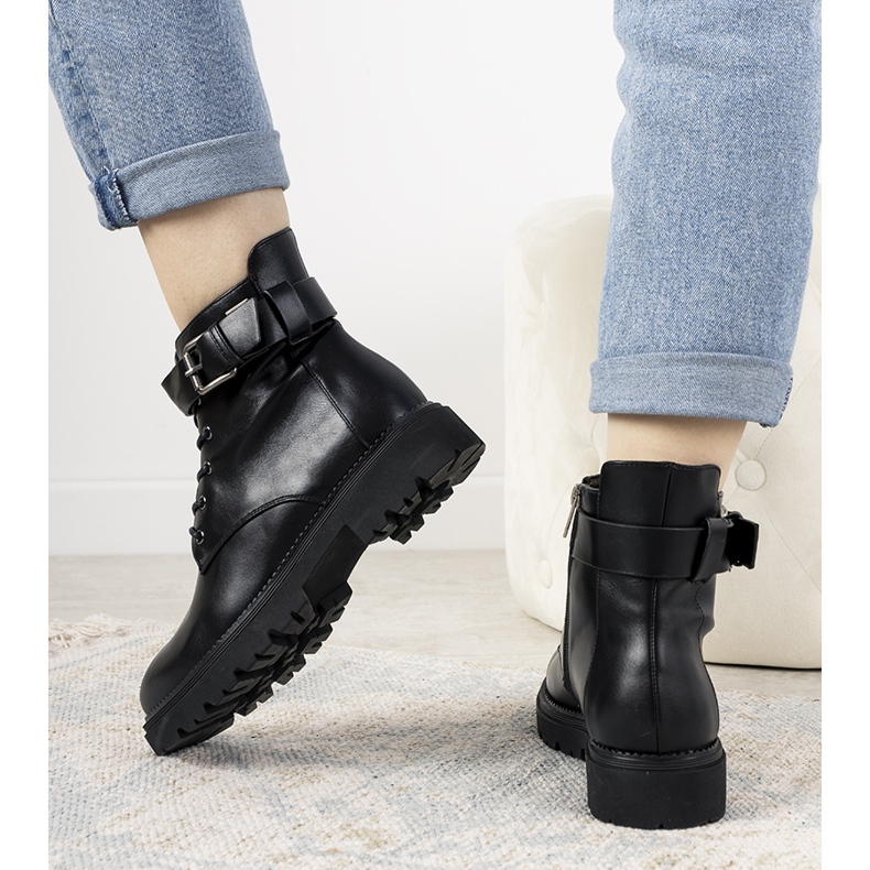 Botas femininas Black Cross Jeans Amadis preto 1