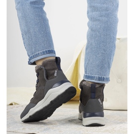 Botas de neve cinza elegantes da Big Star para mulheres de Cotto 1