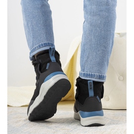 Botas de neve pretas e elegantes da Big Star para mulheres de Cotto preto 1