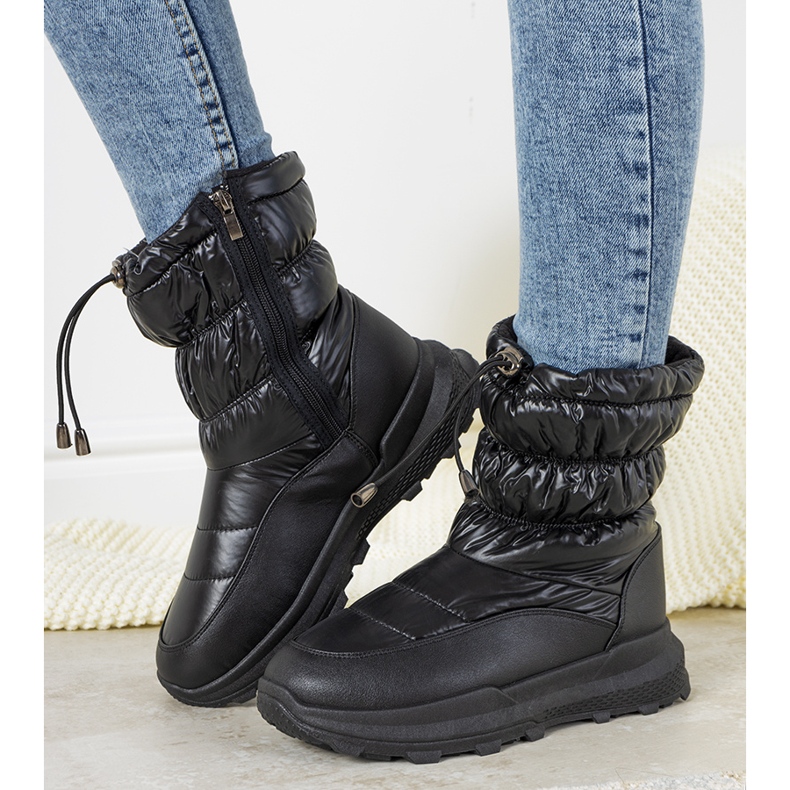 Botas pretas de neve com punhos Houle preto 1