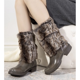 Botas de chuva bege com pele Corrales 1 Botas de chuva bege com pele Corrales 1