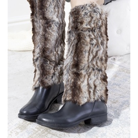 Botas de chuva pretas com pele Melgar preto 1