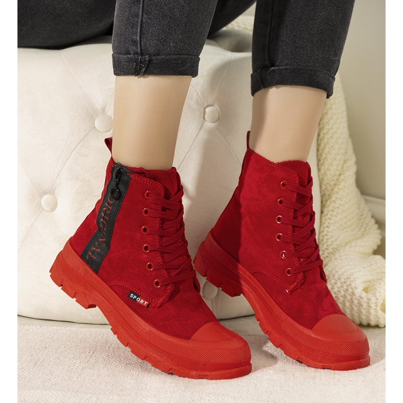 Botas quentes femininas vermelhas Goris vermelho 1 Botas quentes femininas vermelhas Goris vermelho 1