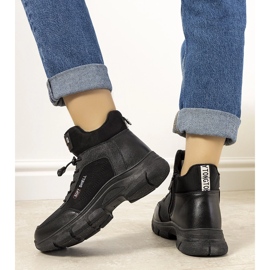 Botas femininas pretas com isolamento e elástico Adalgis preto 1