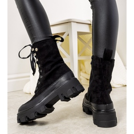 Botas de salto agulha pretas da Etylioo preto 1