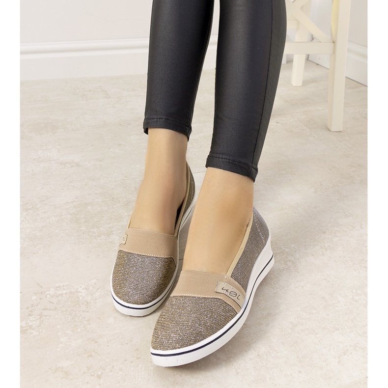 Tênis de cunha Golden Burris dourado 2