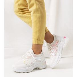 Tênis Bates rosa e branco 1