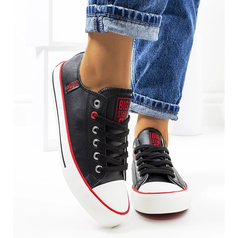 Tênis preto feminino Big Star JJ274129 1