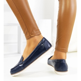 Mocassins femininos azul marinho da Montez 1