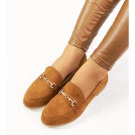 Mocassim marrom Aniria com salto plano castanho 1