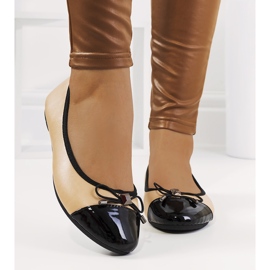 Bailarinas femininas Prieto bege preto 1