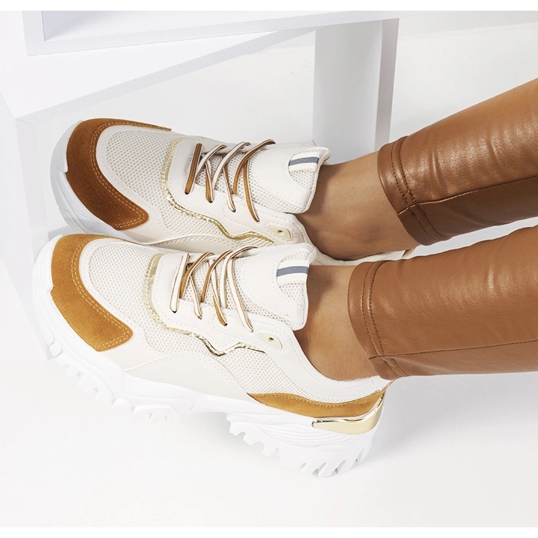 Osorio sapatos esportivos bege 2