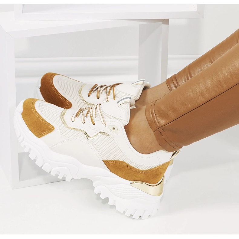 Osorio sapatos esportivos bege 1