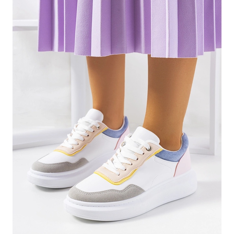 Tênis feminino Selma Blue branco 1