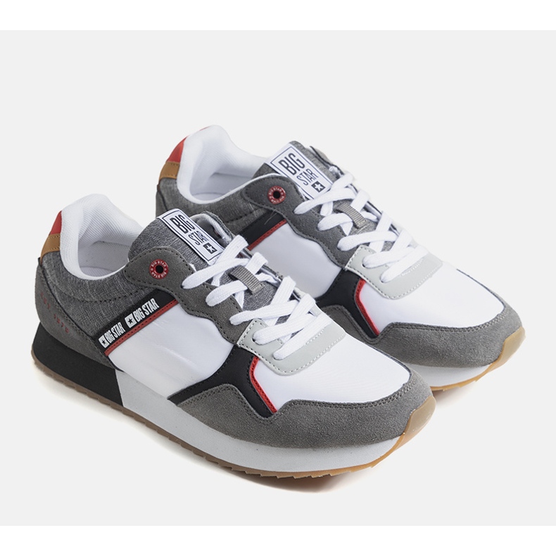 Tênis Big Star de homem branco e cinza JJ174147 1