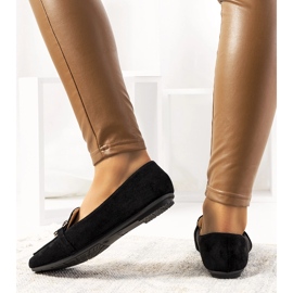 Mocassim preto com bico quadrado Hattie 1