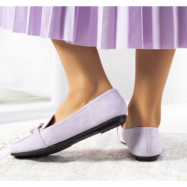 Mocassim de bico quadrado roxo Hattie 1