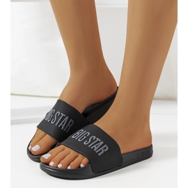 Chinelos femininos pretos Big Star FF274A200 906 1