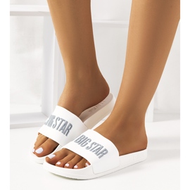 Chinelos femininos brancos Big Star FF274A199 101 1