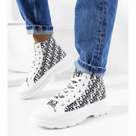 Sapatilhas brancas de mulher Chester branco 1 Sapatilhas brancas de mulher Chester branco 1