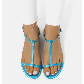 Sandália rasa holo azul Adelia 1