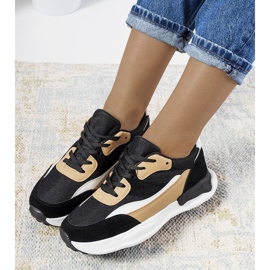 Tênis feminino Pagnotto preto bege 1