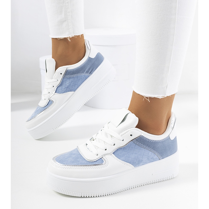 Sapatilhas azuis de mulher Statela branco azul 1 Sapatilhas azuis de mulher Statela branco azul 1