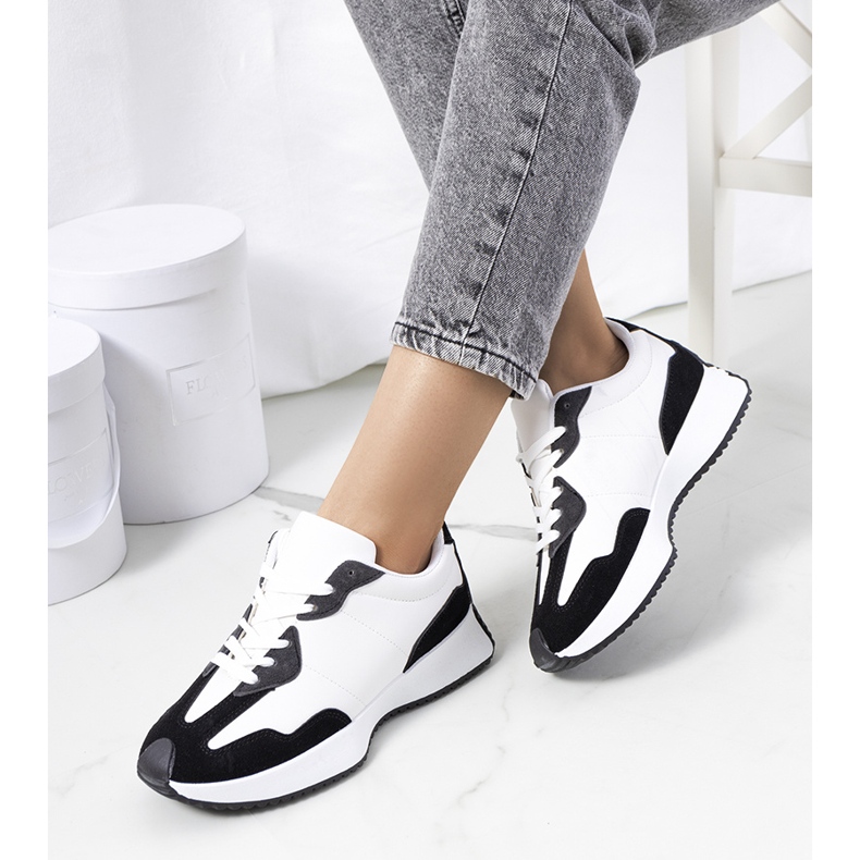 Sapatilhas pretas de mulher Cohen branco preto 1