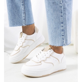 Tênis Bieke de mulher branco e bege 1