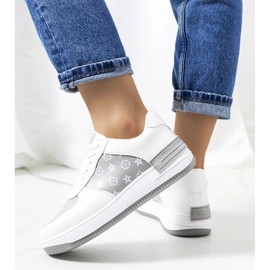 Tênis feminino branco e cinza Djenna 1